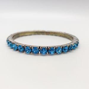 Blue Rhinestones Bangle Bracelet